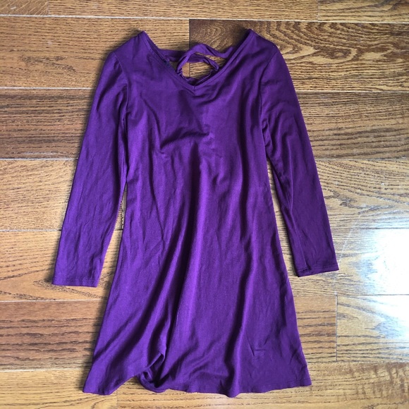 Robe Pull Col Roulé IZ Byer Violette Et Noire - Taille L - Occasion Très Bon état